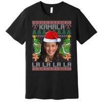 Women Christmas Comma La Funny Kamala Harris 2024 Xmas Gift Premium T-Shirt