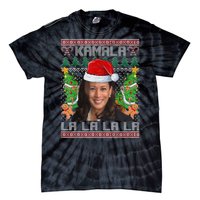 Women Christmas Comma La Funny Kamala Harris 2024 Xmas Gift Tie-Dye T-Shirt