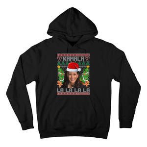 Women Christmas Comma La Funny Kamala Harris 2024 Xmas Gift Tall Hoodie