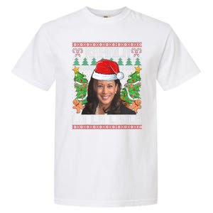 Women Christmas Comma La Funny Kamala Harris 2024 Xmas Gift Garment-Dyed Heavyweight T-Shirt