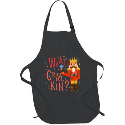 Whats Crackin Christmas Nutcracker Xmas Full-Length Apron With Pockets