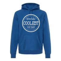 Worlds Coolest Cat Dad Gift Premium Hoodie