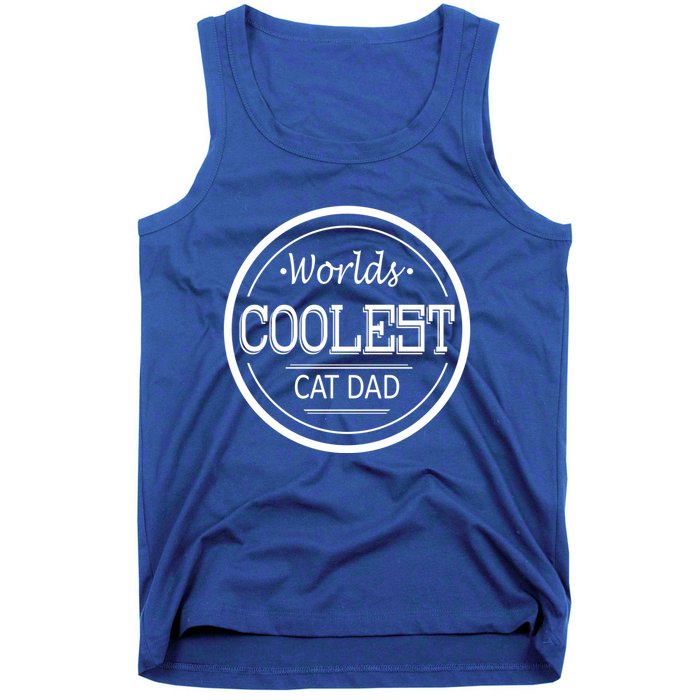 Worlds Coolest Cat Dad Gift Tank Top