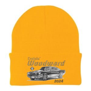 Woodward Cruise Classic Muscle Car Sketch 2024 Knit Cap Winter Beanie