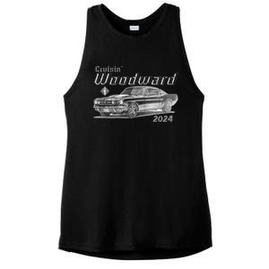 Woodward Cruise Classic Muscle Car Sketch 2024 Ladies PosiCharge Tri-Blend Wicking Tank