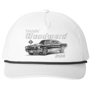 Woodward Cruise Classic Muscle Car Sketch 2024 Snapback Five-Panel Rope Hat