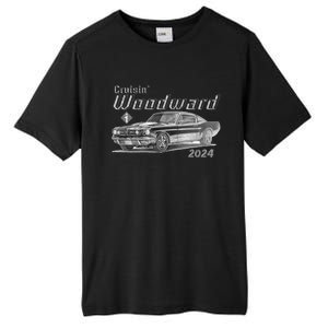 Woodward Cruise Classic Muscle Car Sketch 2024 Tall Fusion ChromaSoft Performance T-Shirt