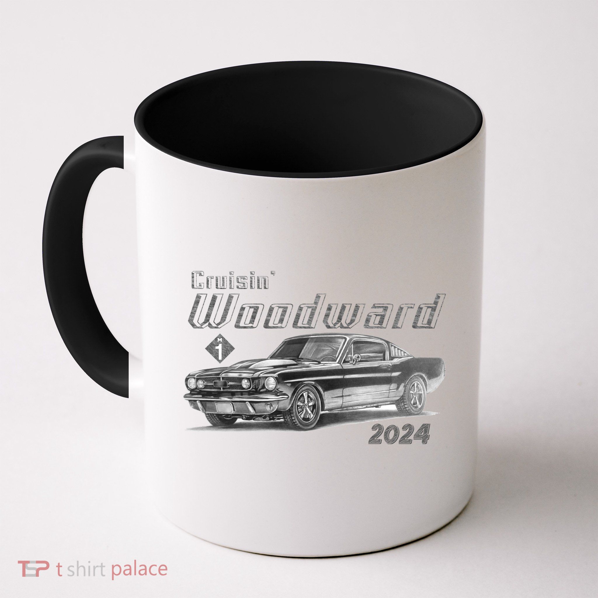 Woodward Cruise Classic Muscle Car Sketch 2024 Coffee Mug