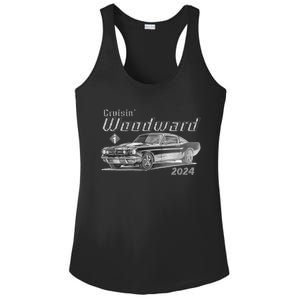 Woodward Cruise Classic Muscle Car Sketch 2024 Ladies PosiCharge Competitor Racerback Tank