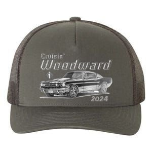 Woodward Cruise Classic Muscle Car Sketch 2024 Yupoong Adult 5-Panel Trucker Hat