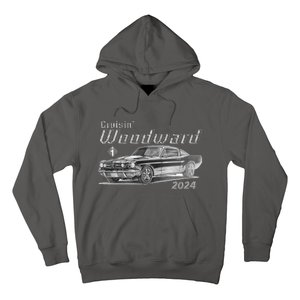 Woodward Cruise Classic Muscle Car Sketch 2024 Hoodie