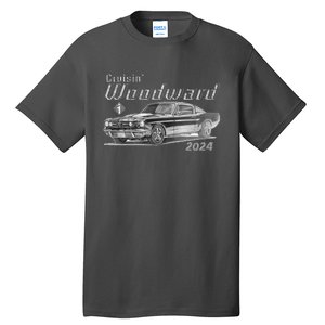 Woodward Cruise Classic Muscle Car Sketch 2024 Tall T-Shirt