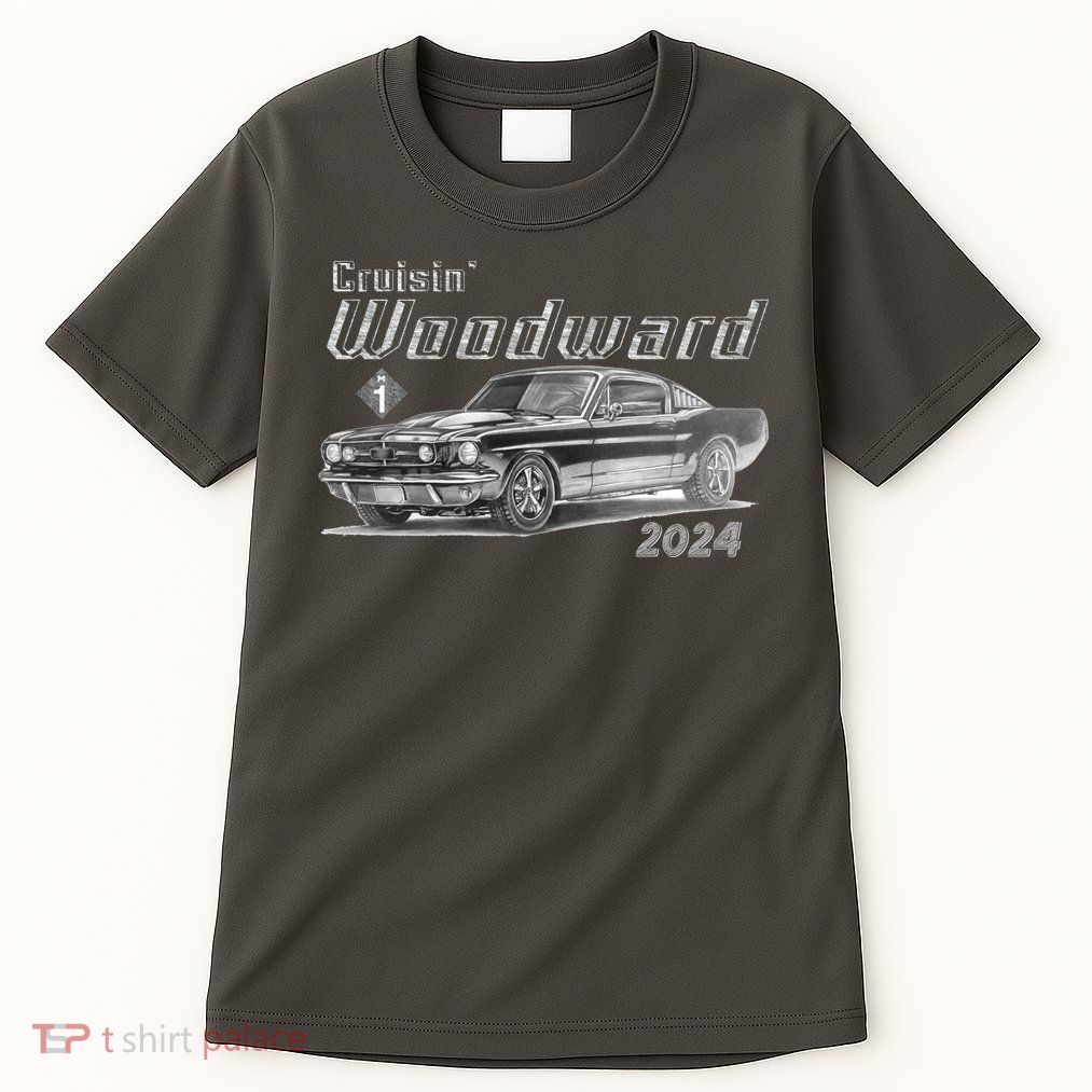 Woodward Cruise Classic Muscle Car Sketch 2024 Tall T-Shirt