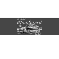 Woodward Cruise Classic Muscle Car Sketch 2024 Bumper Sticker