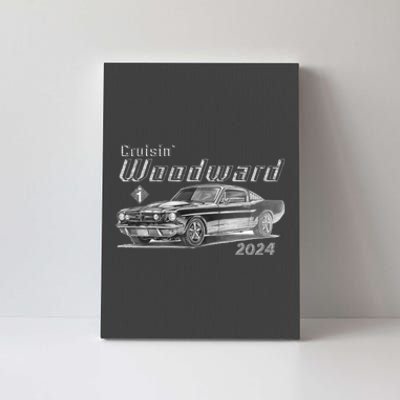 Woodward Cruise Classic Muscle Car Sketch 2024 Canvas