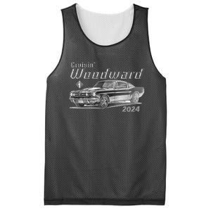 Woodward Cruise Classic Muscle Car Sketch 2024 Mesh Reversible Basketball Jersey Tank