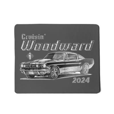 Woodward Cruise Classic Muscle Car Sketch 2024 Mousepad