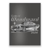 Woodward Cruise Classic Muscle Car Sketch 2024 Poster