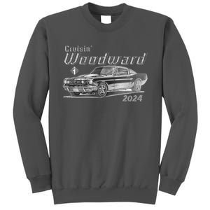 Woodward Cruise Classic Muscle Car Sketch 2024 Tall Sweatshirt