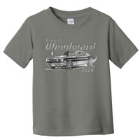 Woodward Cruise Classic Muscle Car Sketch 2024 Toddler T-Shirt