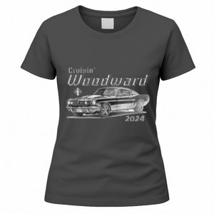 Woodward Cruise Classic Muscle Car Sketch 2024 Women's T-Shirt