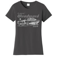 Woodward Cruise Classic Muscle Car Sketch 2024 Women's T-Shirt