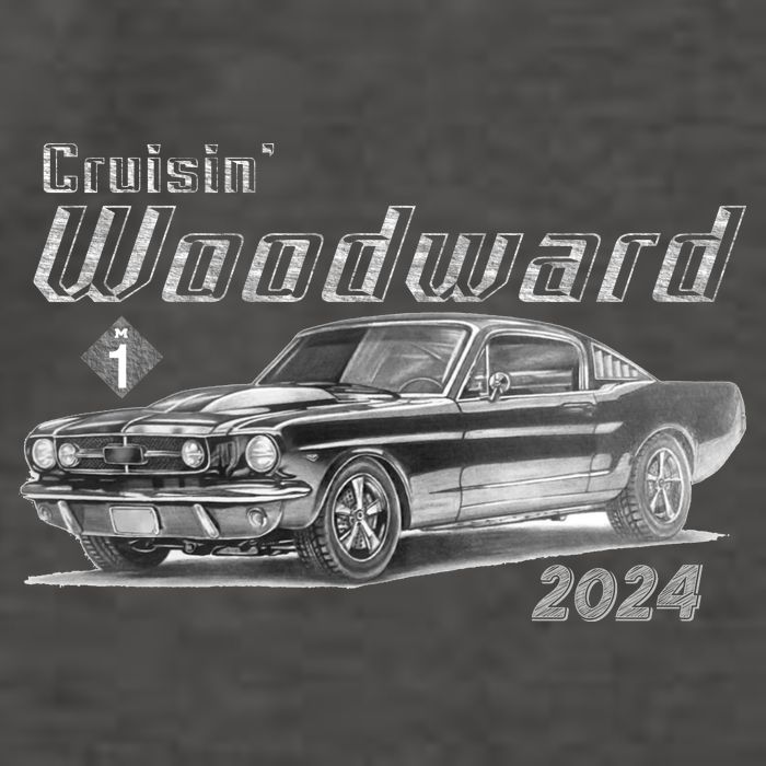 Woodward Cruise Classic Muscle Car Sketch 2024 Vector Backpack