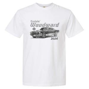 Woodward Cruise Classic Muscle Car Sketch 2024 Garment-Dyed Heavyweight T-Shirt