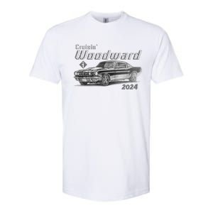 Woodward Cruise Classic Muscle Car Sketch 2024 Softstyle CVC T-Shirt