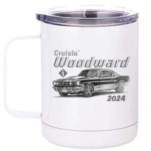 Woodward Cruise Classic Muscle Car Sketch 2024 12 oz Stainless Steel Tumbler Cup