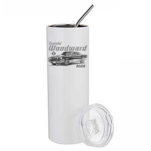 Woodward Cruise Classic Muscle Car Sketch 2024 Stainless Steel Tumbler