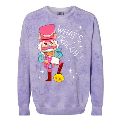 Whats Crackin Christmas Nutcracker Xmas Colorblast Crewneck Sweatshirt