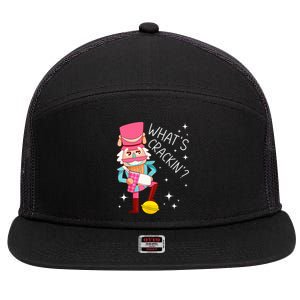 Whats Crackin Christmas Nutcracker Xmas 7 Panel Mesh Trucker Snapback Hat