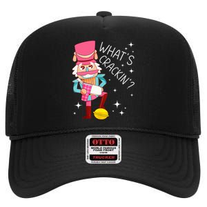 Whats Crackin Christmas Nutcracker Xmas High Crown Mesh Back Trucker Hat