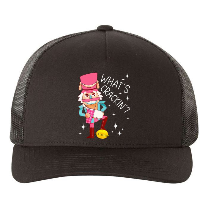 Whats Crackin Christmas Nutcracker Xmas Yupoong Adult 5-Panel Trucker Hat