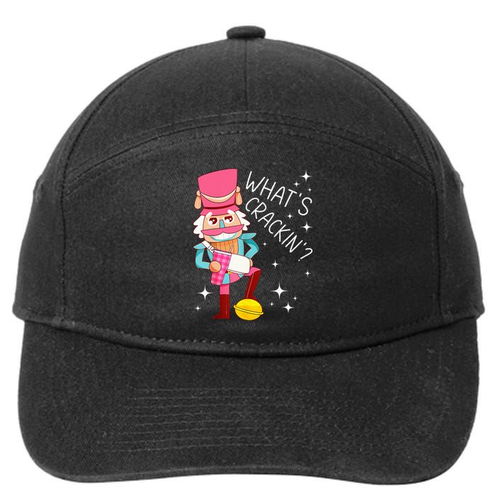 Whats Crackin Christmas Nutcracker Xmas 7-Panel Snapback Hat