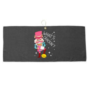 Whats Crackin Christmas Nutcracker Xmas Large Microfiber Waffle Golf Towel