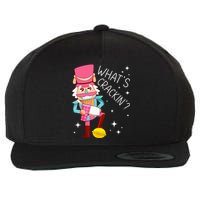 Whats Crackin Christmas Nutcracker Xmas Wool Snapback Cap