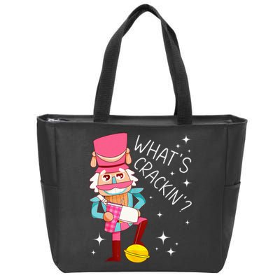 Whats Crackin Christmas Nutcracker Xmas Zip Tote Bag