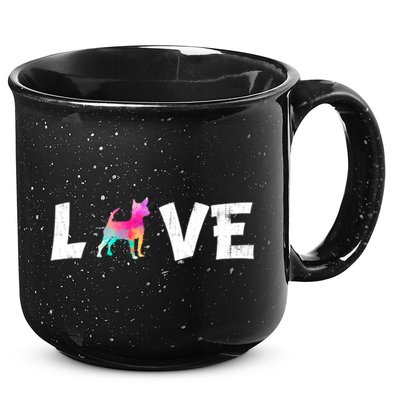 Watercolor Colorful Chihuahua Dog Love Pocket Cute Gift 15oz Campfire Ceramic Mug