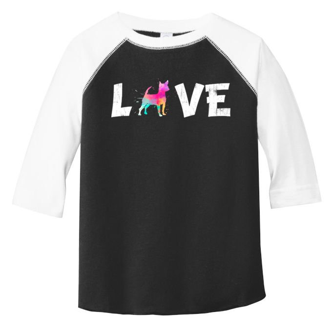 Watercolor Colorful Chihuahua Dog Love Pocket Cute Gift Toddler Fine Jersey T-Shirt