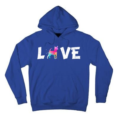 Watercolor Colorful Chihuahua Dog Love Pocket Cute Gift Tall Hoodie