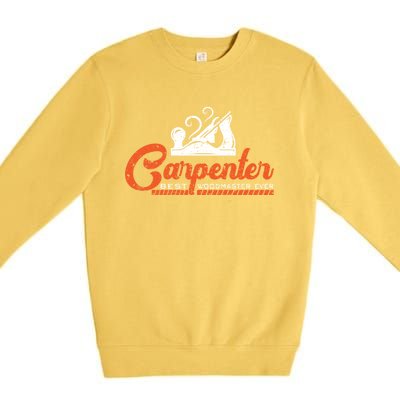 Woodworking Carpenter Carpentry Woodworker Gift Premium Crewneck Sweatshirt