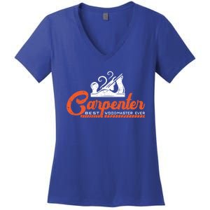 Woodworking Carpenter Carpentry Woodworker Gift Women's V-Neck T-Shirt