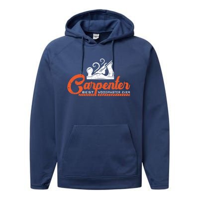 Woodworking Carpenter Carpentry Woodworker Gift Performance Fleece Hoodie