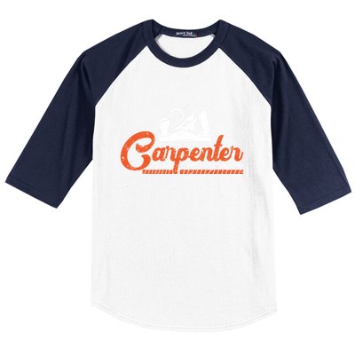 Woodworking Carpenter Carpentry Woodworker Gift Baseball Sleeve Shirt