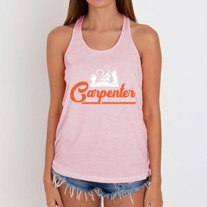 Woodworking Carpenter Carpentry Woodworker Gift Women's Knotted Racerback Tank