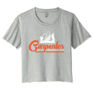 Woodworking Carpenter Carpentry Woodworker Gift Women's Crop Top Tee