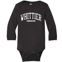 Whittier California Ca College University Style Baby Long Sleeve Bodysuit