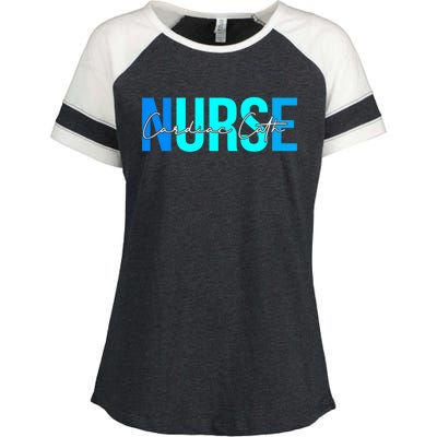 Wo Cardiac Cath Lab Nurse Funny Gift For Nursing Student Cool Gift Enza Ladies Jersey Colorblock Tee